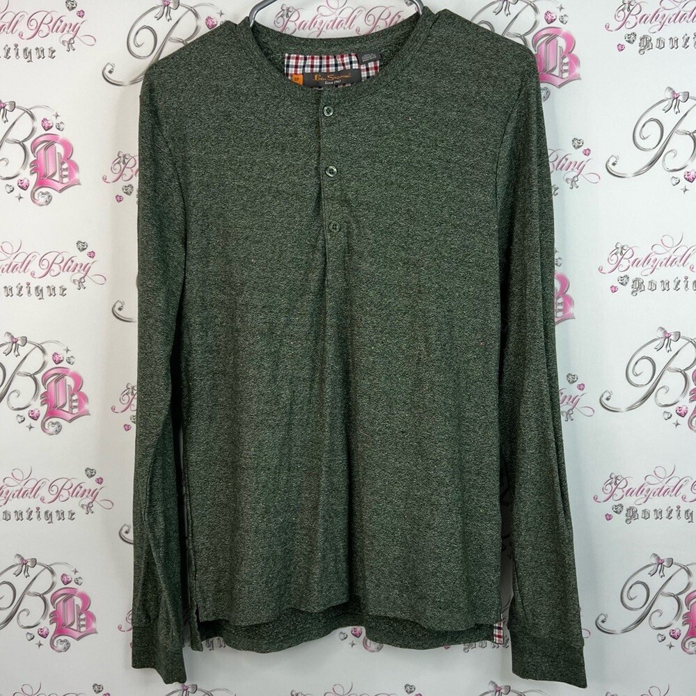 Ben Sherman Olive Long Sleeve Henley